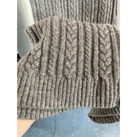 Brooks Brothers Women's size M Grey Cable Knit Short Sleeve Sweater Dress Knee L - Picture 8 of 11